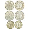 Foreign: Japan, Mutsuhito (Meiji) (1867-1912 AD), silver coins, 2x 50 sen & 1x 20 sen. (3 coins)