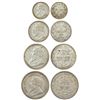 Foreign: South Africa, set of 4 silver coins, 3 pence, 1 shilling, 2 shilling and 2½ shilling. (4 co