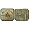 Badges: Alwar State, Guard badge in white metal, brass, 100.9g.