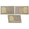 Image 1 : Paper Money: 1 rupee, 1957, full packet of 100 notes, signed by H.M. Patel, inset 'A'