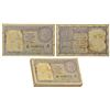 Image 1 : Paper Money: 1 rupee, 1957, full packet of 100 notes, signed by H.M. Patel, inset 'A'