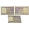 Image 1 : Paper Money: 1 rupee, 1957, full packet of 100 notes, signed by L.K. Jha, inset 'D'