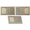 Image 1 : Paper Money: 1 rupee, 1963, full packet of 100 notes, signed by L.K. Jha, inset 'A'
