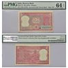 Image 1 : Paper Money: 2 rupees, Tiger series, ND (1970), signed by S. Jagannathan, incorrect Urdu.