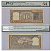 Image 1 : Paper Money: 10 rupees, Boat series, ND (1967-1970), signed by L.K. Jha
