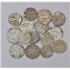 Image 1 : Large Lots: A group of 15 Mughal silver rupee, various rulers and mints.
