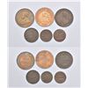 Image 1 : Large Lots: A group of 6 foreign copper coins, various denomination, dates and types.