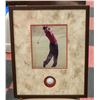 Image 1 : FRAMED TIGER WOODS PRINT W/ GOLF BALL