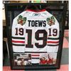 Image 1 : FRAMED TOEWS JERSEY & SIGNED PICTURE W/ COA