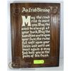 Image 1 : WOOD CARVED IRISH BLESSING