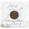 Image 1 : INDIAN HEAD PENNY 1906 A
