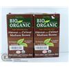 Image 1 : LOT OF 2 BIOORGANIC HENNA HAIR COLOUR MEDIUM BROWN