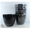 FLAT OF 7 BRAND NEW PLANT POTS-BLACK COLOURED