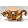 Image 1 : WOODEN CAT DECOR TABLE APPROX 8" TALL