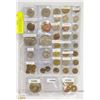 LOT OF VARIOUS COINS IN TRANSLUCENT BINDER PAGE