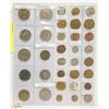 Image 1 : LOT OF VARIOUS COINS IN TRANSLUCENT BINDER PAGE
