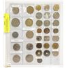 LOT OF VARIOUS COINS IN TRANSLUCENT BINDER PAGE