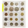 Image 1 : LOT OF VARIOUS COINS IN TRANSLUCENT BINDER PAGE