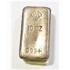Image 1 : 10 OZ VINTAGE SILVER BAR JM STAMPED .999+