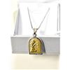 Image 1 : GIRL PRAYING NECKLACE SILVER TWO TONE GIRL PRAYING