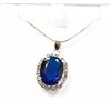 Image 1 : BLUE OVAL PENDANT/NECKLACE