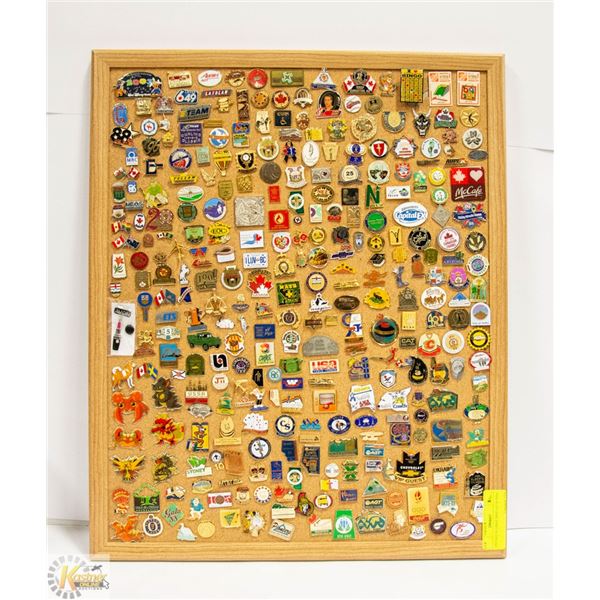 VINTAGE X-LARGE DISPLAY OF PINS