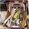 BOX OF ASSORTED TOOLS