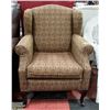 Image 1 : BRAND NEW ARM CHAIR BROWN W/ CONTEMPORARY PATTERN