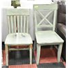 Image 1 : DISTRESSED WOOD CHAIRS- SET OF 2