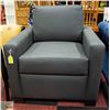 Image 1 : BRAND NEW GREY LEATHERETTE MODERN ARM CHAIR