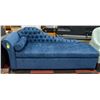 Image 1 : BRAND NEW BLUE CHAISE MSRP $2349 W/ ACCENT PILLOW