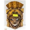 Image 1 : HAND CARVED INCA CHIEF MASK CARVING APPROX 10" TALL