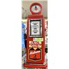 15" TALL BLACK GOLD GAS PUMP WITH SHELFS / CLOCK