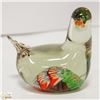 Image 1 : VINTAGE BLOWN GLASS DUCK AND HEART PAPERWEIGHT