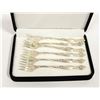 Image 1 : SET OF STERLING SILVER INTRICATE DESIGN FORKS