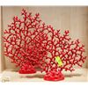 Image 1 : PAIR OF COMPLMENTARAY DECORATIVE RED FAUX OCEAN CO