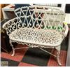 Image 1 : ORNATE WHITE METAL GARDEN BENCH