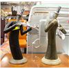 Image 1 : PAIR OF COMPLIMENTARRY JAZZ MUSICIAN STATUES