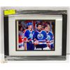 Image 1 : FRAMED WAYNE GRETZKY, GRANT FUHR AND ANDU