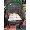 Image 1 : WICKER ROCKING CHAIR WITH CUSHION