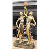 Image 1 : HEAVY GOLD TONE STATUE OF MAN AND LADY 26" H