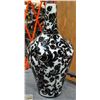 Image 1 : LARGE BLACK AND WHITE DESIGNED VASE APPROX 18" TALL