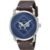 Image 1 : NEW FOSSIL SILVER BEZEL BROWN LEATHER STRAP WATCH
