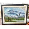 Image 1 : POTTER OIL PAINTING EAGLES IN THE ROCKIES