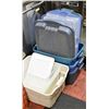 Image 1 : LOT OF STORAGE TOTES 8PC W/ LIDS