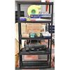 Image 1 : LARGE BLACK SHELVNIG UNIT WITH 5 SHELVES