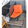 Image 1 : METAL GARDEN TABLE SOLD WITH VINTAGE ORANGE CHAIR