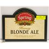 Image 1 : OKANAGAN SPRING BREWERY HONEY BLONDE ALE SIGN