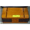 Image 1 : MAHOGANY HAND CARVED WOOD BOX