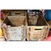 TWO MARKED ALBERTA WOOD CRATES